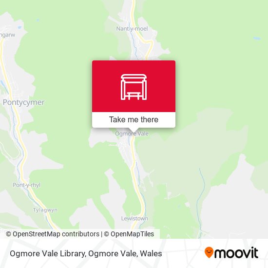 Ogmore Vale Library, Ogmore Vale map