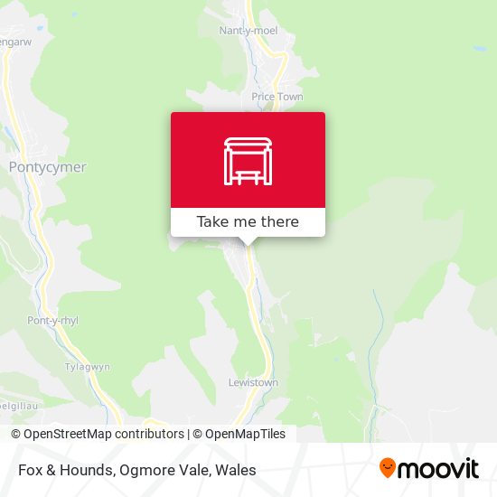 Fox & Hounds, Ogmore Vale map