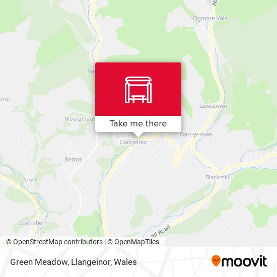 Green Meadow, Llangeinor map