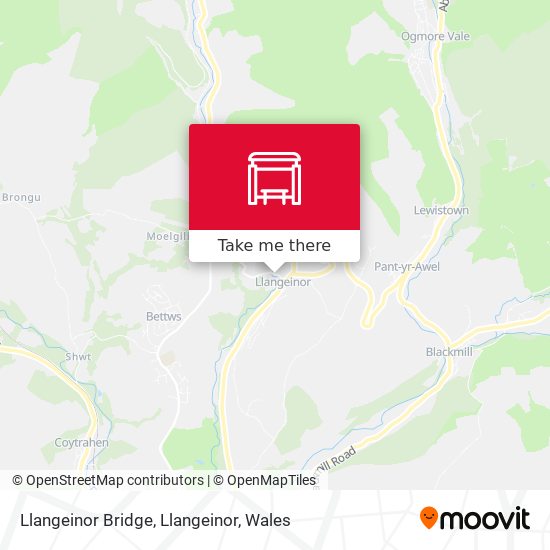 Llangeinor Bridge, Llangeinor map