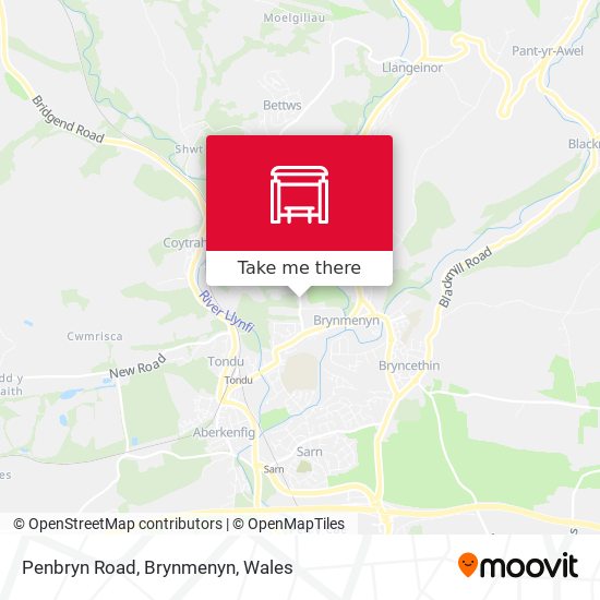 Penbryn Road, Brynmenyn map