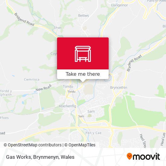 Gas Works, Brynmenyn map