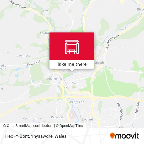 Heol-Y-Bont, Ynysawdre map