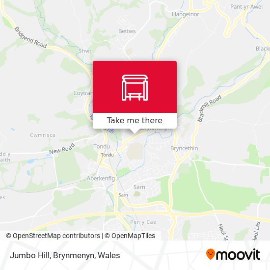 Jumbo Hill, Brynmenyn map