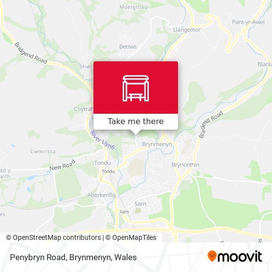 Penybryn Road, Brynmenyn map