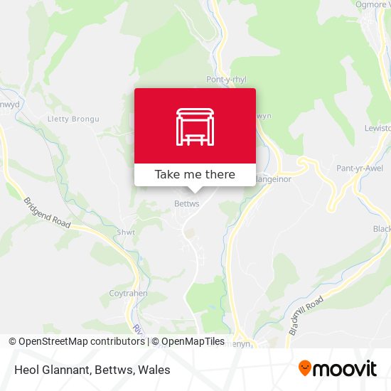 Heol Glannant, Bettws map