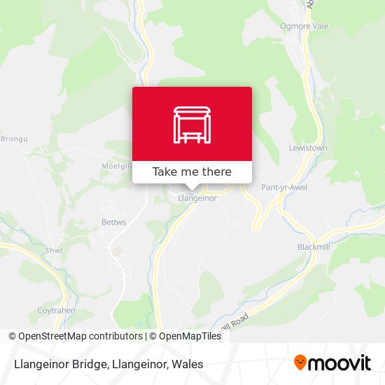 Llangeinor Bridge, Llangeinor map