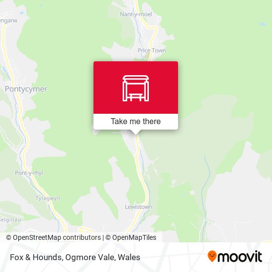 Fox & Hounds, Ogmore Vale map
