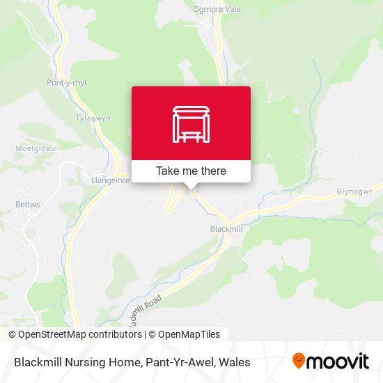 Blackmill Nursing Home, Pant-Yr-Awel map