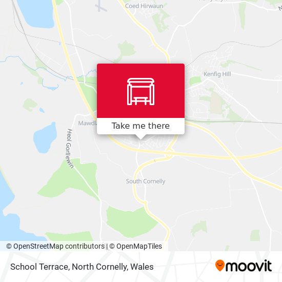 School Terrace, North Cornelly map