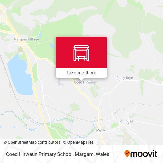 Coed Hirwaun Primary School, Margam map