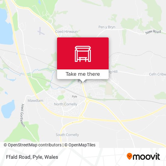 Ffald Road, Pyle map