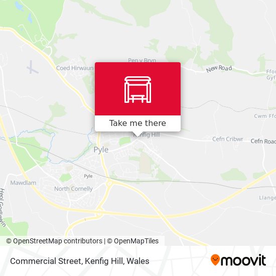Commercial Street, Kenfig Hill map