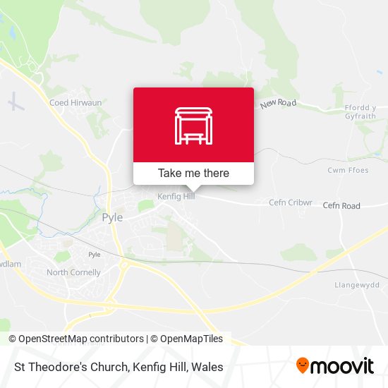 St Theodore's Church, Kenfig Hill map
