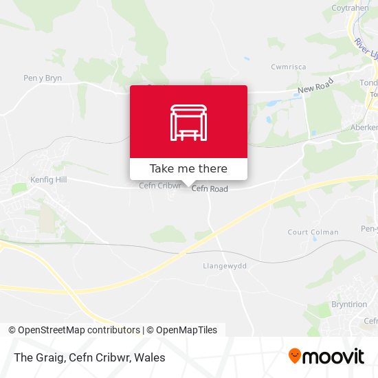 The Graig, Cefn Cribwr map