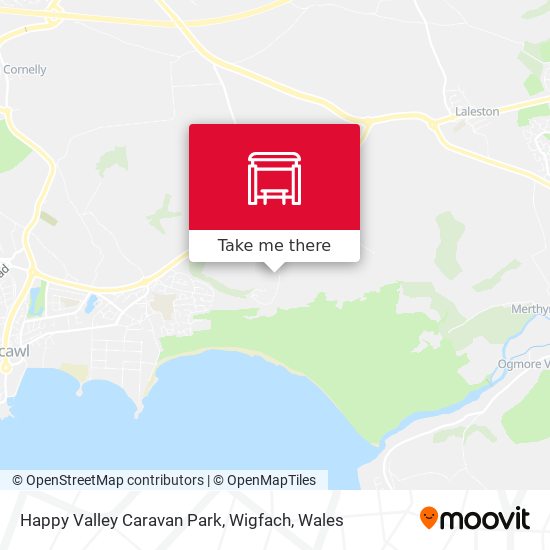 Happy Valley Caravan Park, Wigfach map