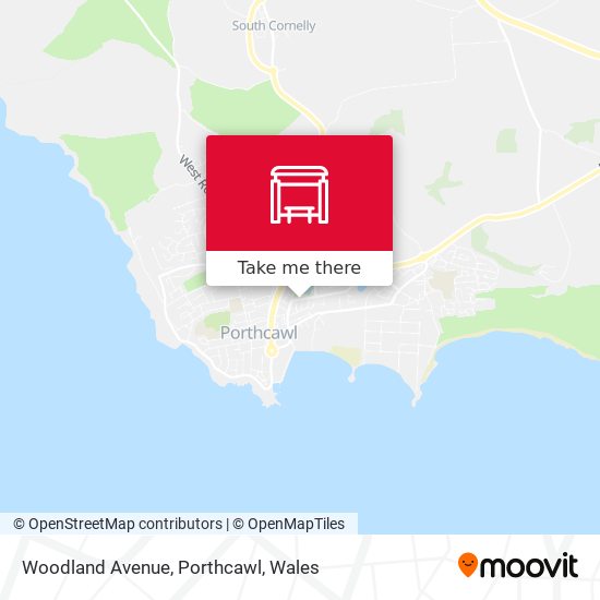 Woodland Avenue, Porthcawl map