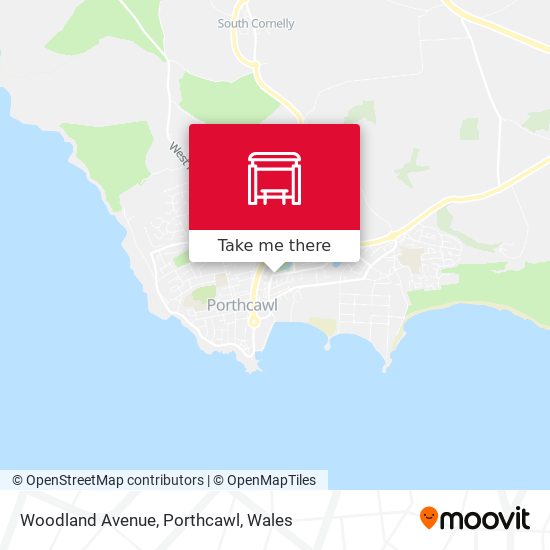 Woodland Avenue, Porthcawl map