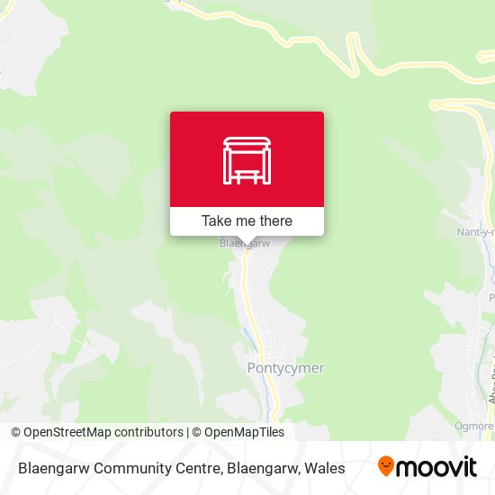 Blaengarw Community Centre, Blaengarw map