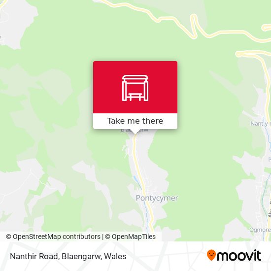 Nanthir Road, Blaengarw map