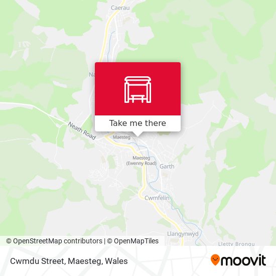 Cwmdu Street, Maesteg map