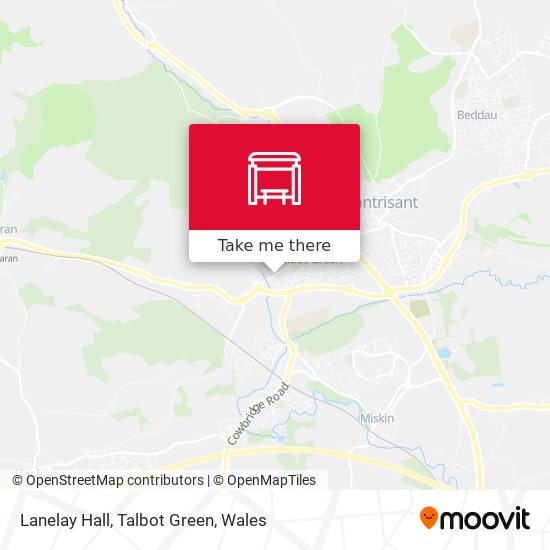 Lanelay Hall, Talbot Green map