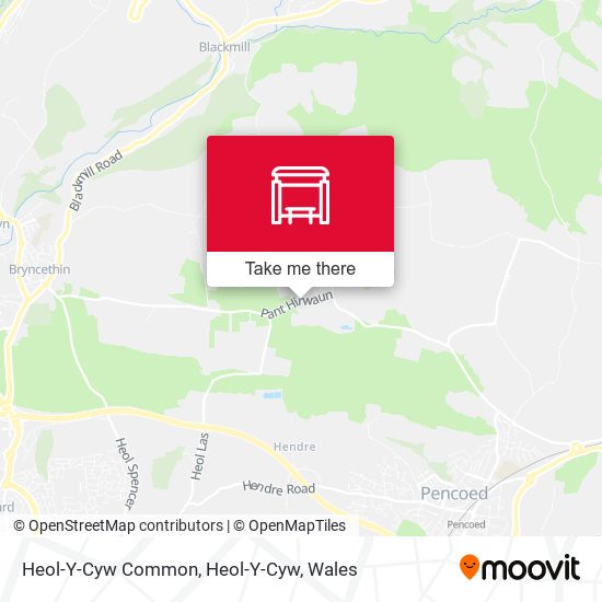 Heol-Y-Cyw Common, Heol-Y-Cyw map