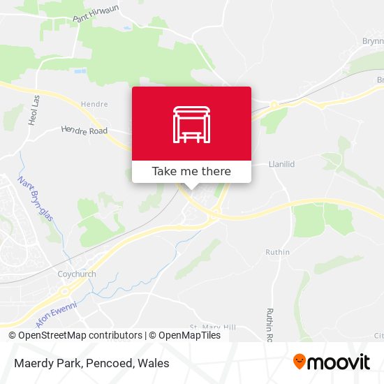 Maerdy Park, Pencoed map
