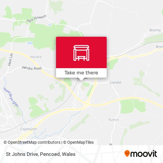 St Johns Drive, Pencoed map