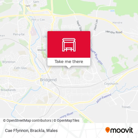Cae Ffynnon, Brackla map
