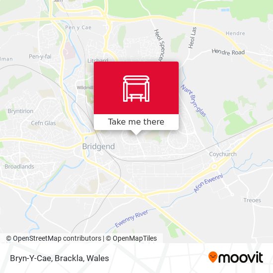 Bryn-Y-Cae, Brackla map