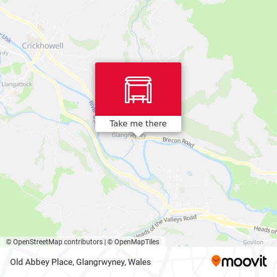 Old Abbey Place, Glangrwyney map