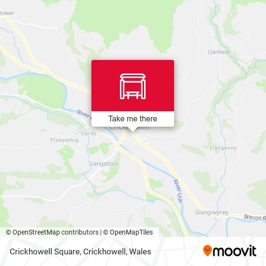 Crickhowell Square, Crickhowell map