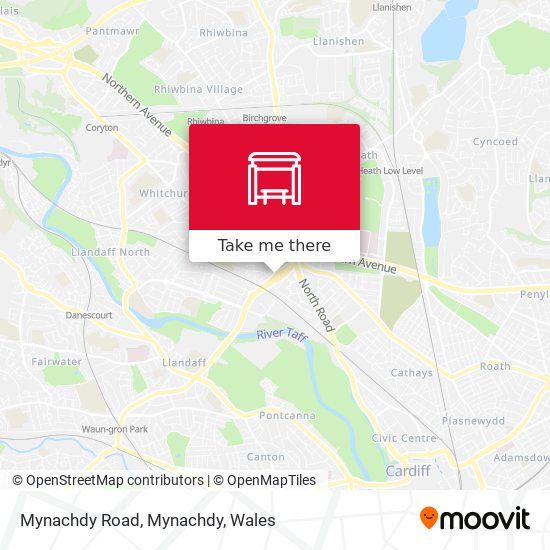 Mynachdy Road, Mynachdy map