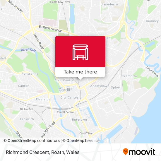 Richmond Crescent, Roath map