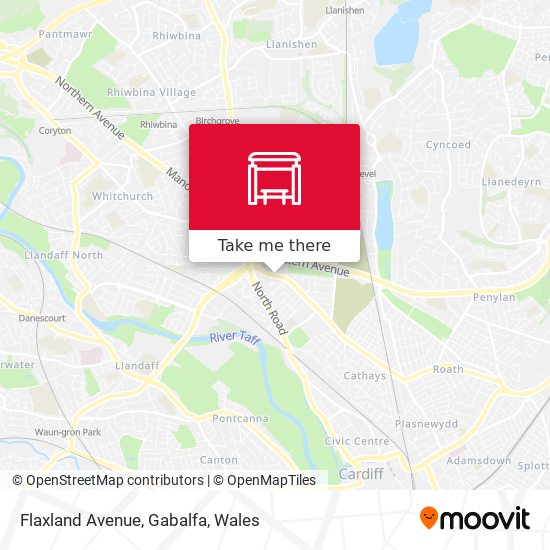 Flaxland Avenue, Gabalfa map