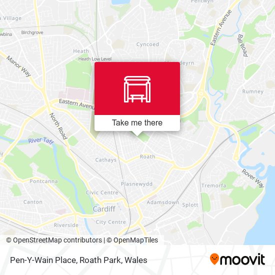 Pen-Y-Wain Place, Roath Park map