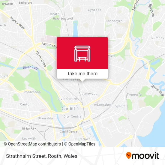 Strathnairn Street, Roath map