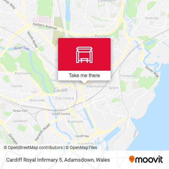 Cardiff Royal Infirmary 5, Adamsdown map