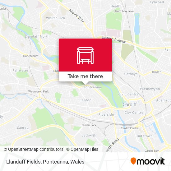 Llandaff Fields, Pontcanna map