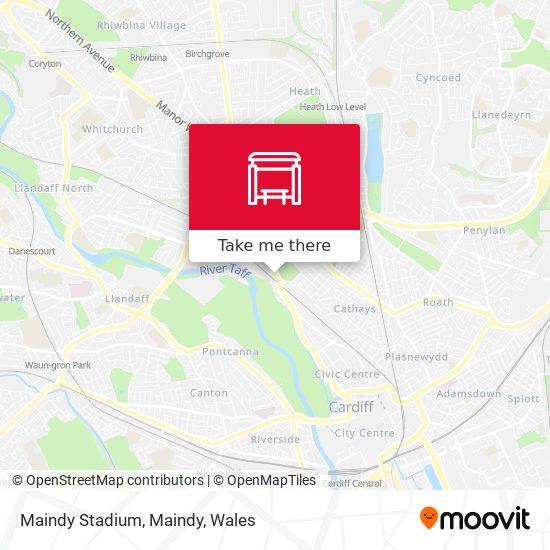 Maindy Stadium, Maindy map