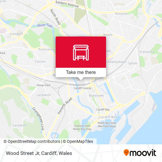 Wood Street Jr, Cardiff map