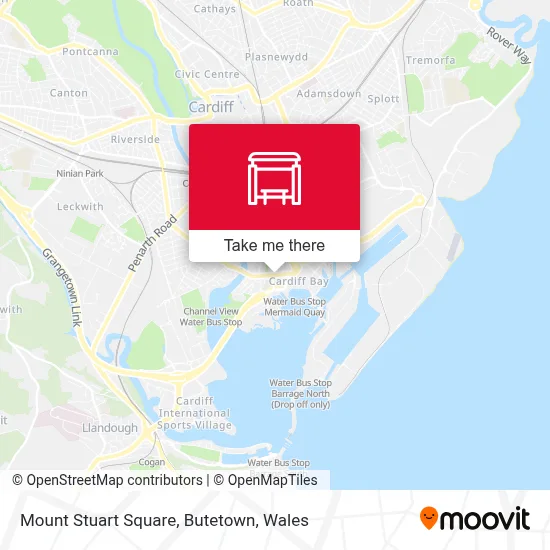 Mount Stuart Square, Butetown map