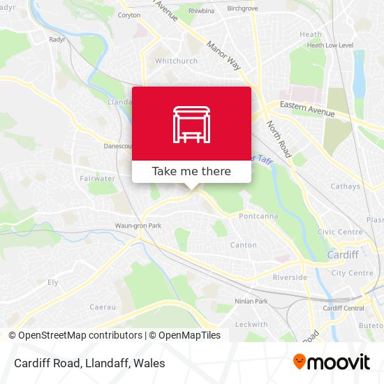 Cardiff Road, Llandaff map