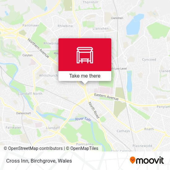 Cross Inn, Birchgrove map