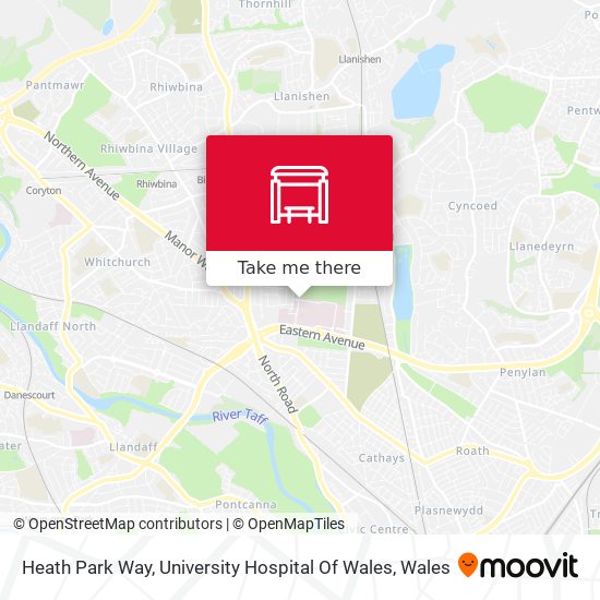 Heath Park Way, University Hospital Of Wales map