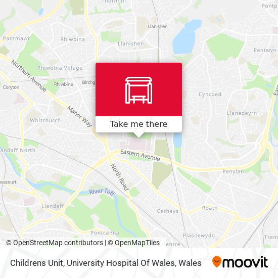 Childrens Unit, University Hospital Of Wales map