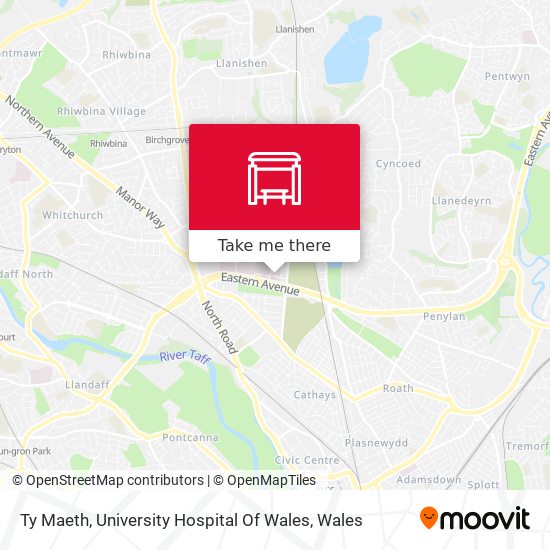 Ty Maeth, University Hospital Of Wales map