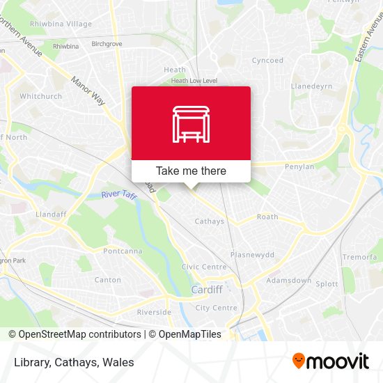 Library, Cathays map