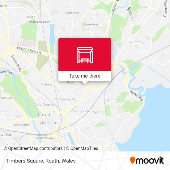 Timbers Square, Roath map